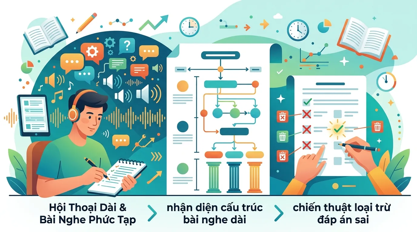Luyện Nghe HSK 6: Chiến Thuật Xử Lý Hội Thoại Dài & Bài Nghe Phức Tạp