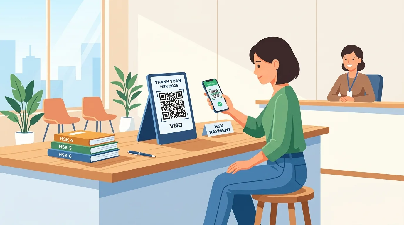 Hướng dẫn phương thức thanh toán lệ phí thi HSK trực tuyến nhanh chóng