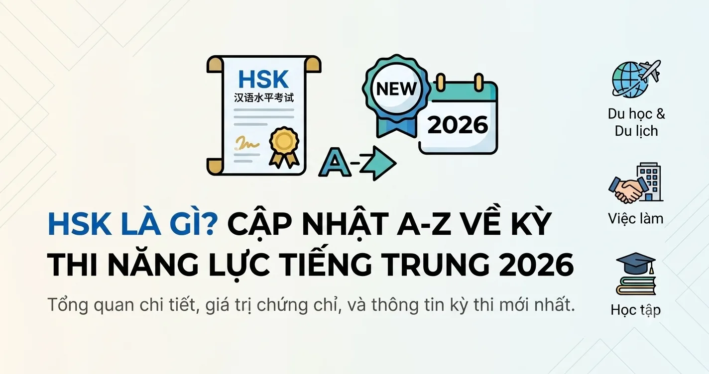 HSK là gì? Cập nhật A-Z về kỳ thi năng lực tiếng Trung 2026