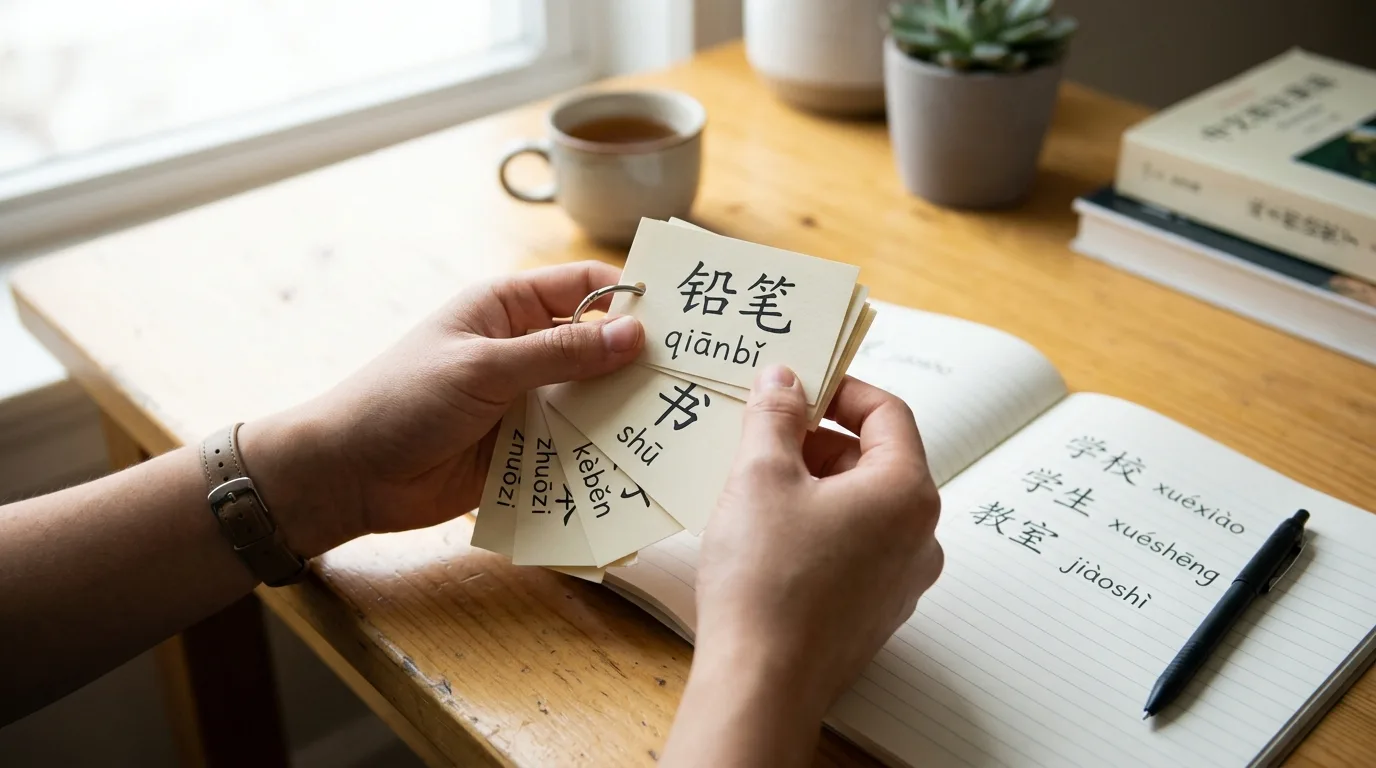 Tự làm flashcard chủ đề lớp học giúp ghi nhớ từ vựng tiếng Trung nhanh hơn