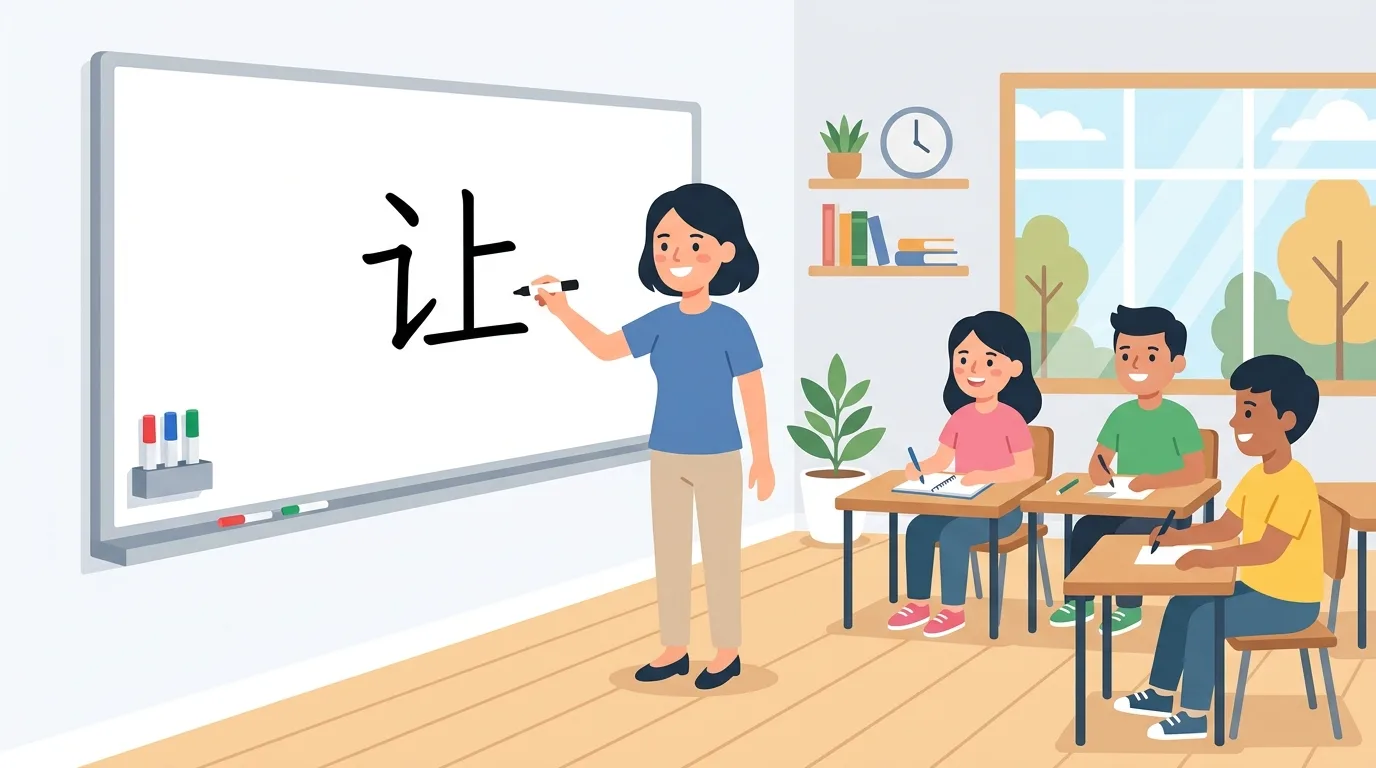 Cách dùng 让 trong câu kiêm ngữ tiếng Trung giao tiếp hàng ngày
