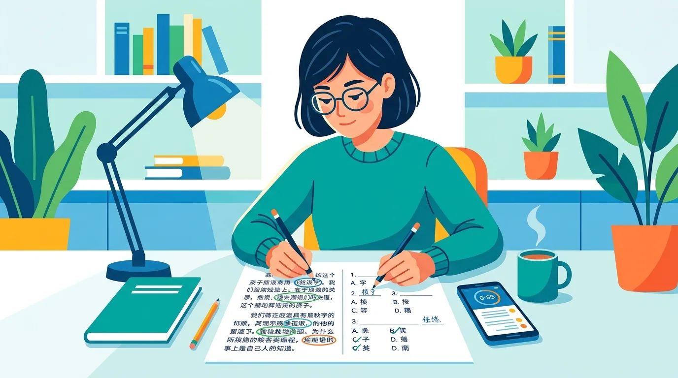 Kỹ thuật điền từ vào chỗ trống trong bài đọc hiểu HSK 5 hiệu quả