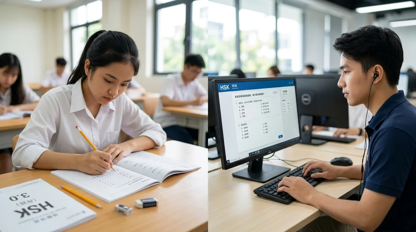 Nên chọn thi HSK trên máy tính hay trên giấy phù hợp mục tiêu