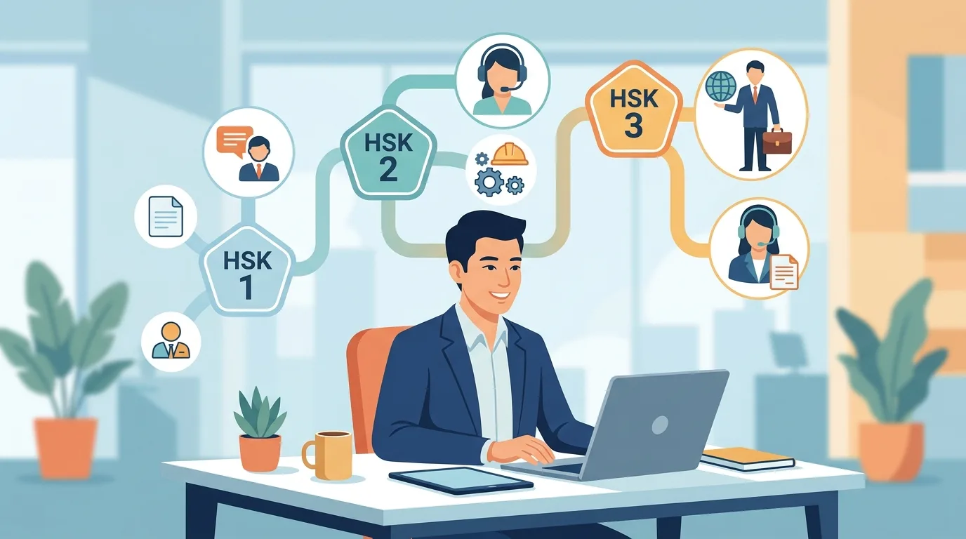 Yêu cầu từ vựng luyện thi HSK online theo từng vị trí công việc