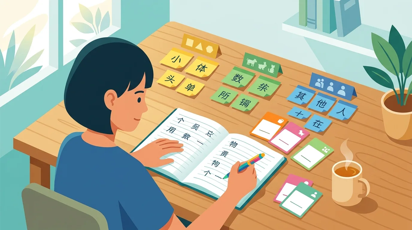 mẹo ghi nhớ lượng từ tiếng Trung nhanh bằng flashcard theo nhóm