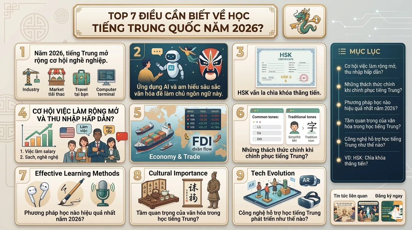Top 7 Điều Cần Biết Về Học Tiếng Trung Quốc Năm 2026?
