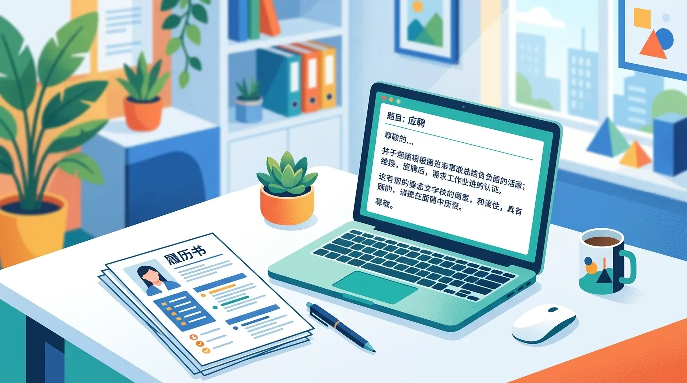 Mẫu câu viết email xin việc tiếng Trung chuyên nghiệp dùng trong công việc