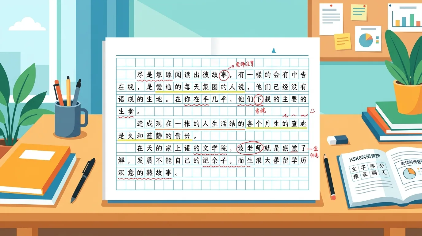 Ví dụ mẫu bài viết 缩写 HSK 6 từ đề thi thật được phân tích chi tiết