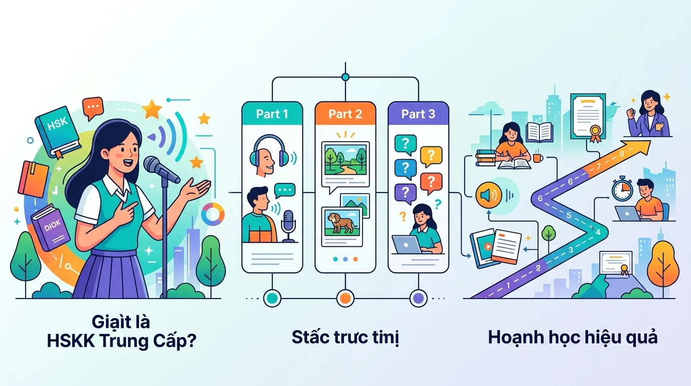 HSKK Trung Cấp Là Gì? Cấu Trúc Đề Thi & Cách Luyện Thi Hiệu Quả
