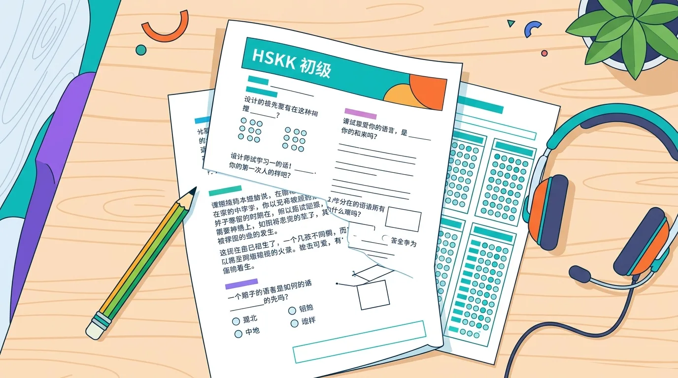 Đề thi mẫu HSKK sơ cấp với 27 câu đầy đủ các phần thi