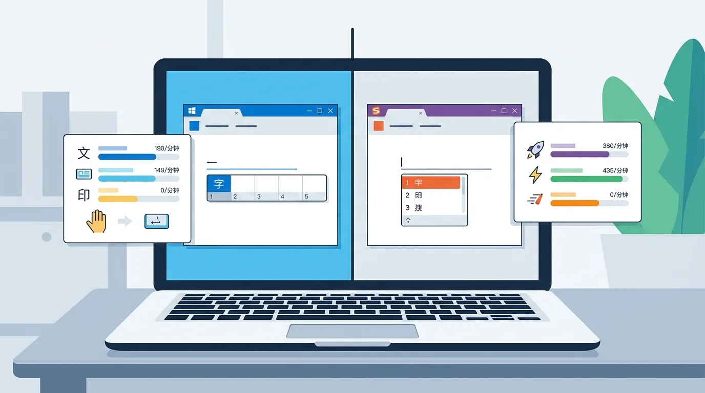 So sánh giao diện bộ gõ Microsoft Pinyin và Sogou Pinyin trên máy tính văn phòng