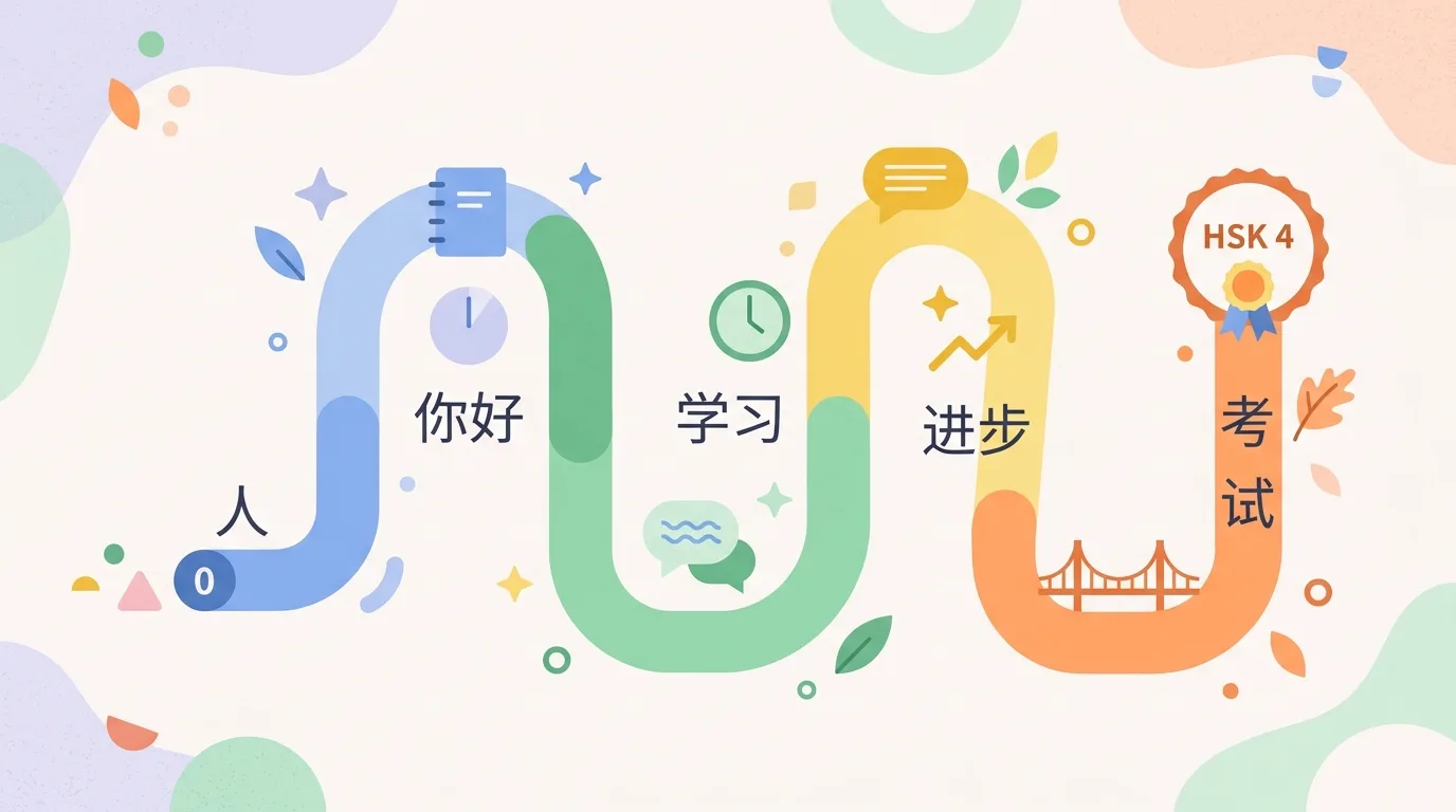 Lộ trình học tiếng Trung 1 năm chia thành 4 giai đoạn đạt HSK 4