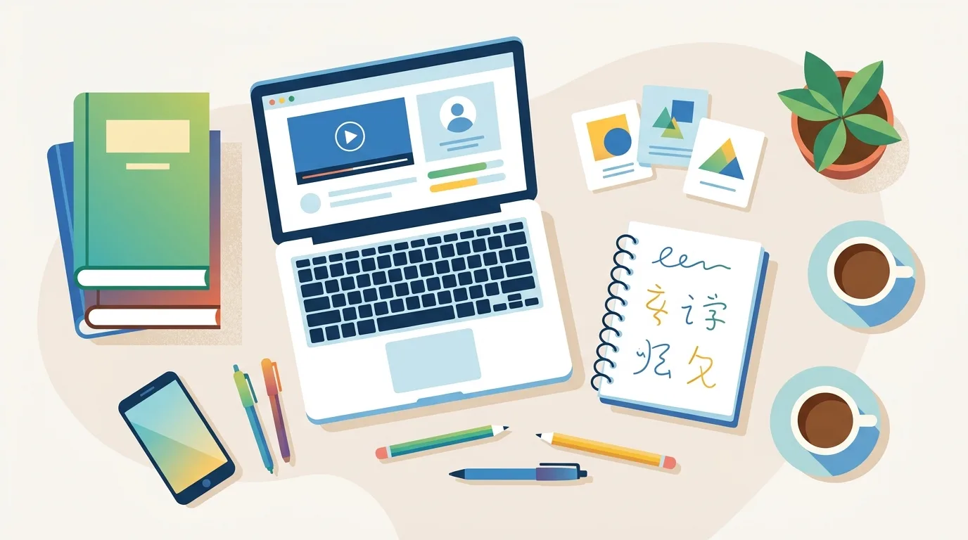 Công thức kết hợp tài liệu học tiếng Trung online hiệu quả cho người mới bắt đầu