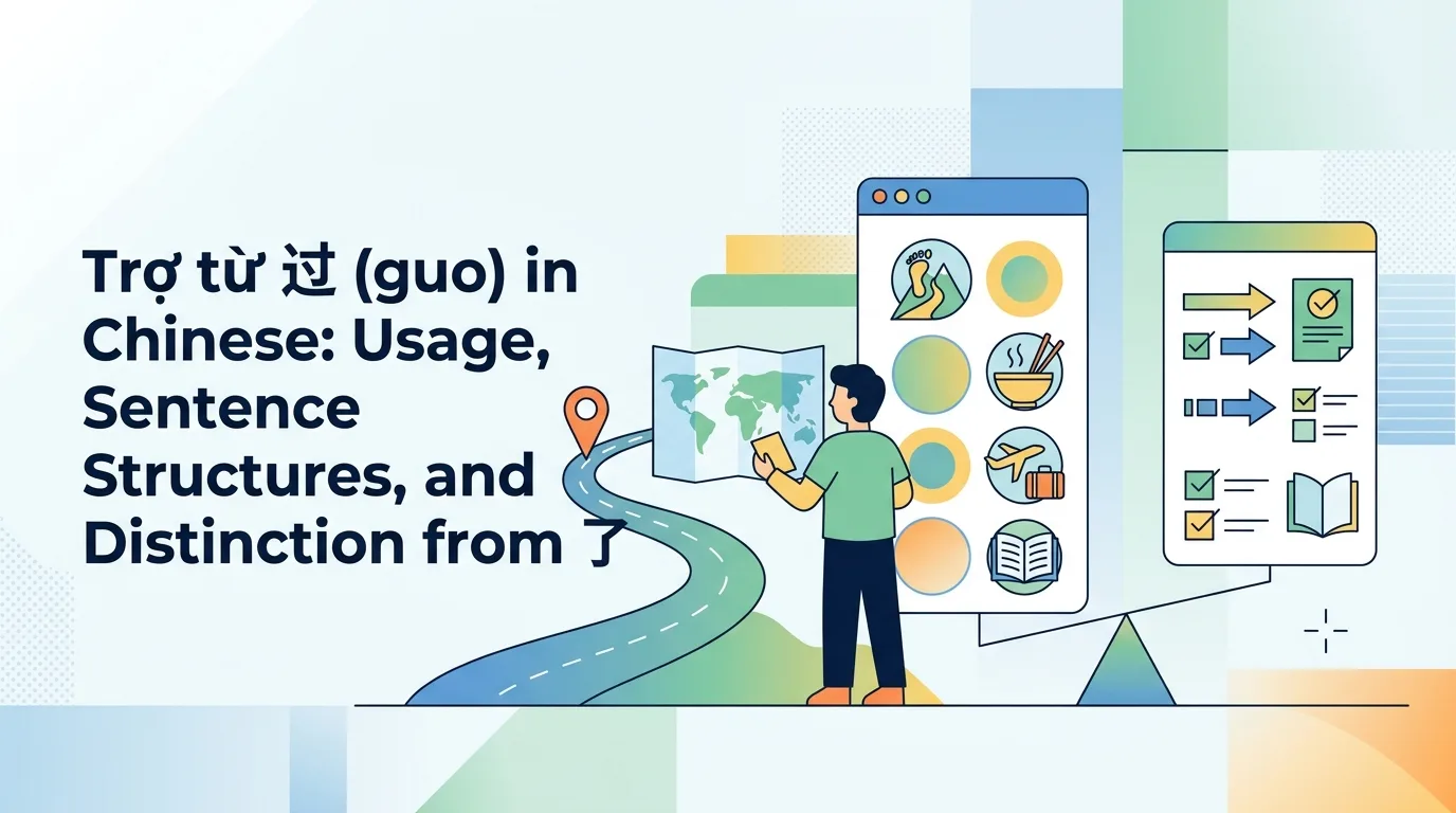 Trợ từ 过 (guo) trong tiếng Trung: Cách dùng, cấu trúc câu và phân biệt với 了