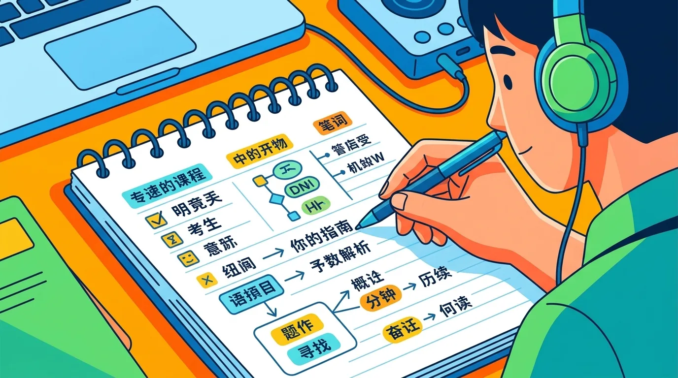 Kỹ thuật ghi chú nhanh tiếng Trung khi luyện nghe HSK 6 hiệu quả