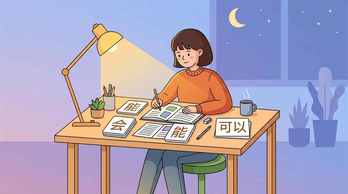 Học 会 trong tiếng Trung thể hiện kỹ năng học được qua luyện tập