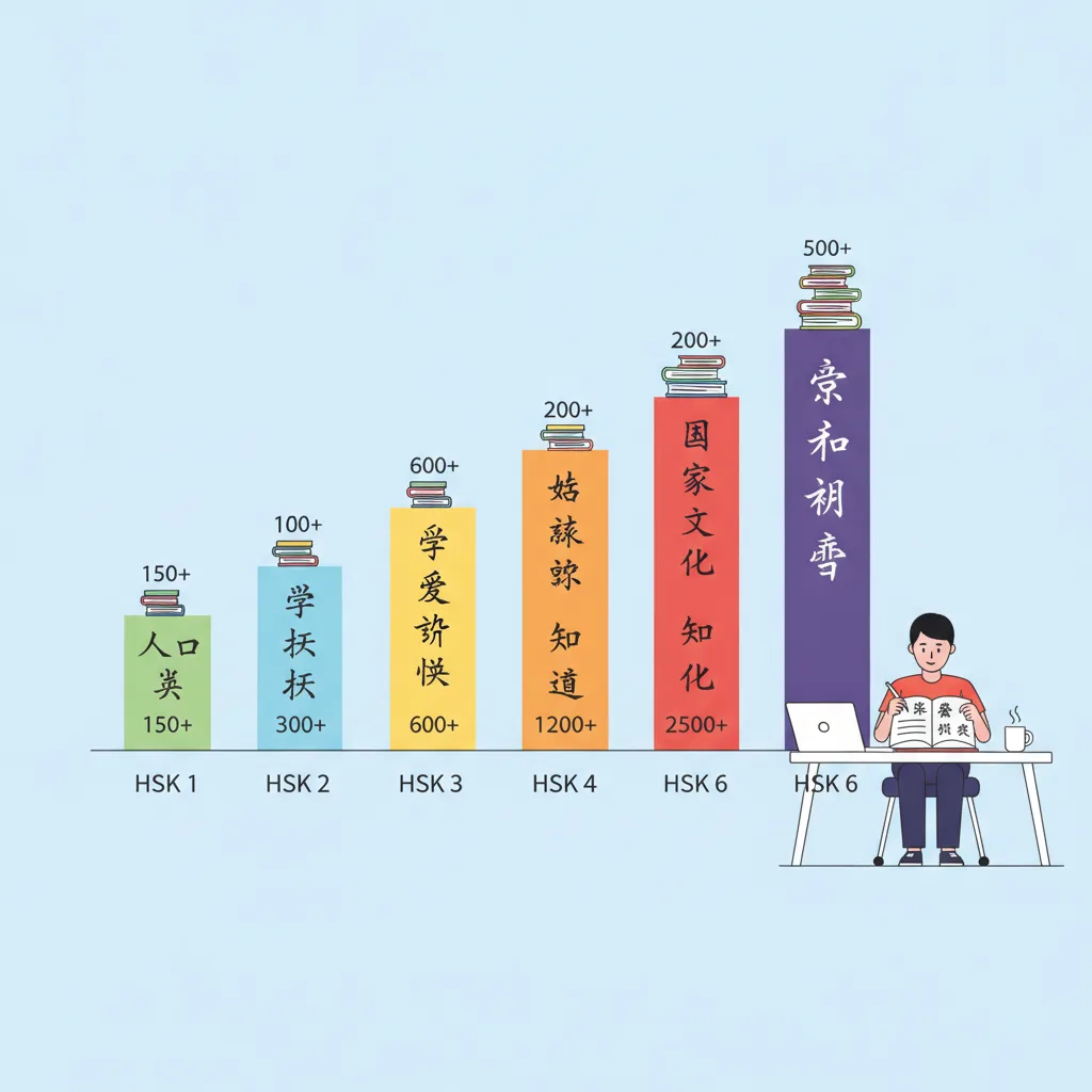 Độ khó từng cấp HSK từ 1 đến 6 cho người học tiếng Trung