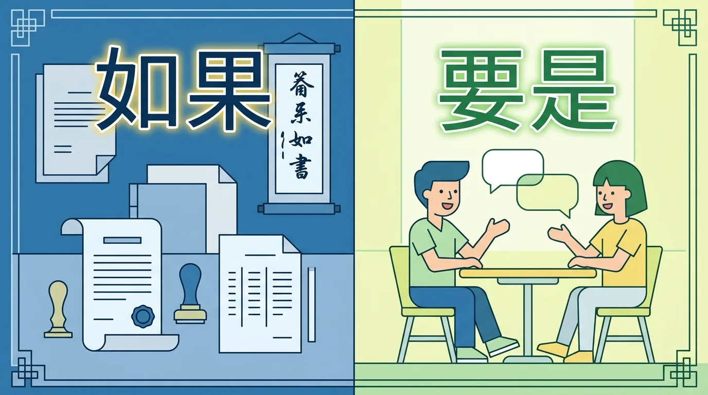 So sánh cách dùng 如果 và 要是 trong tiếng Trung theo văn phong trang trọng và thông thường
