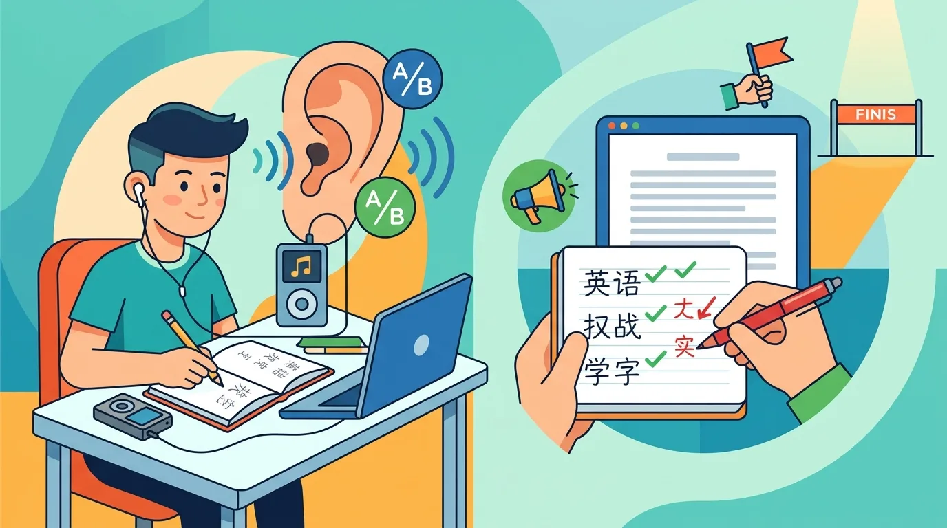 Nghe Chép Chính Tả Tiếng Trung: Hướng Dẫn Dictation Từng Bước Tăng Tốc Độ Nghe