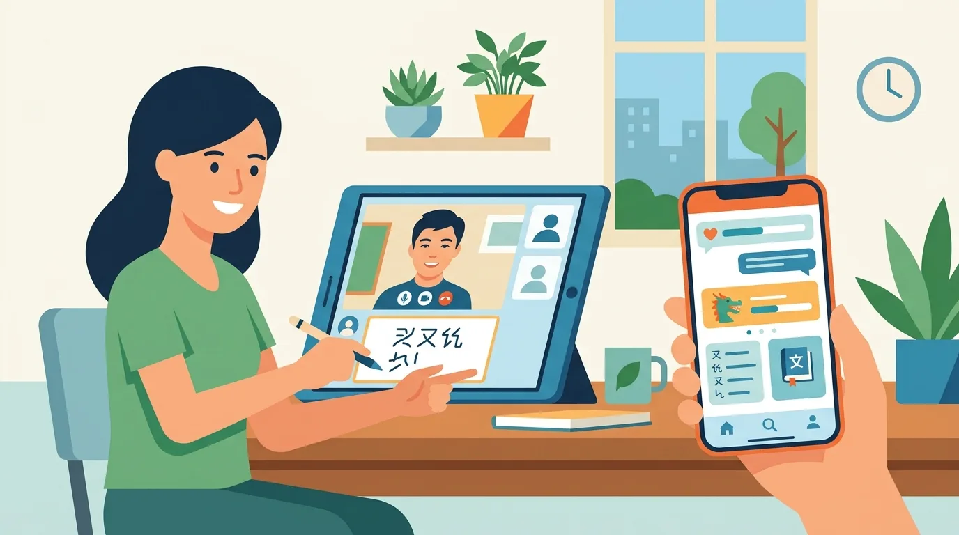 Kết hợp app và học tiếng Trung online 1 kèm 1 tối ưu kỹ năng