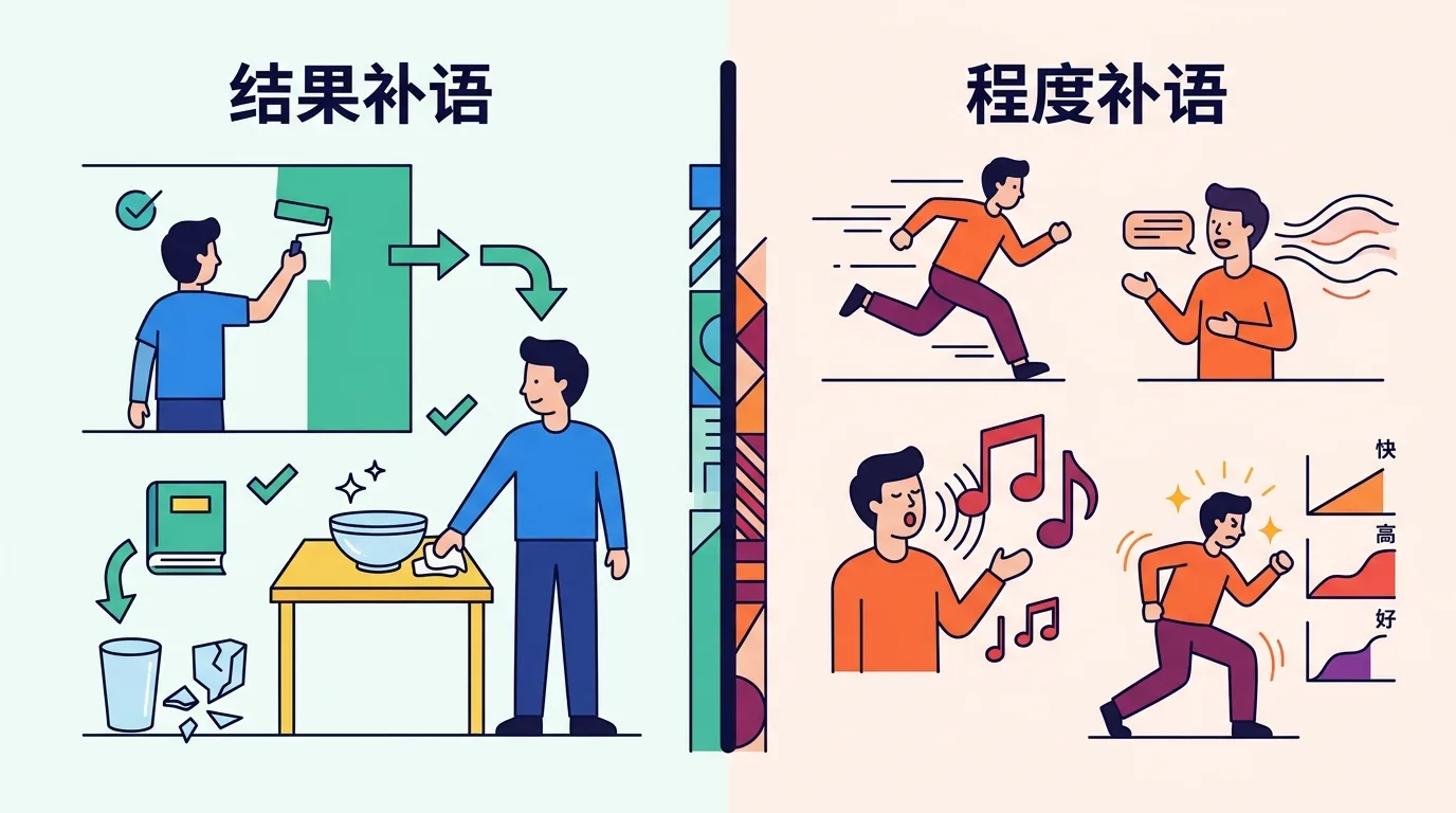 So sánh bổ ngữ trình độ và bổ ngữ kết quả trong tiếng Trung