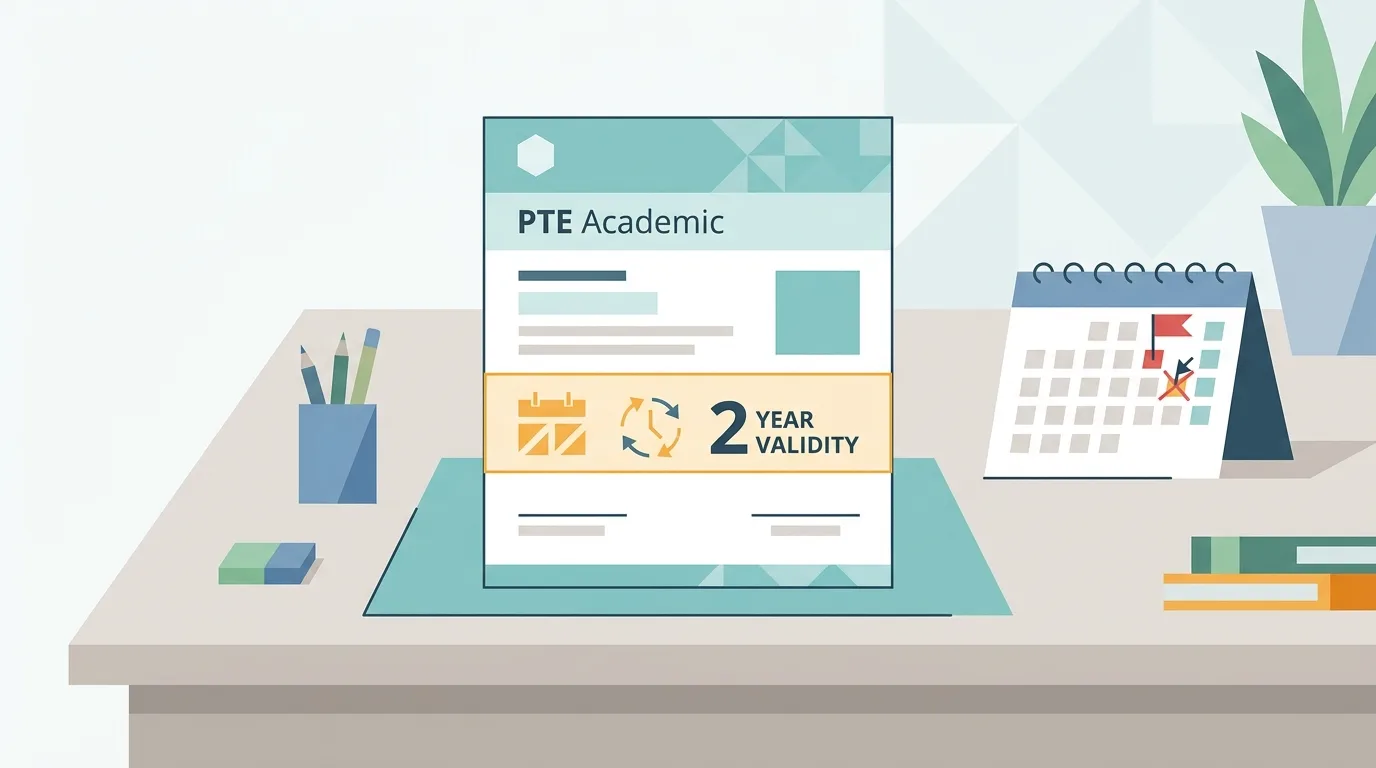 Chứng chỉ PTE Academic có thời hạn hiệu lực 2 năm kể từ ngày thi