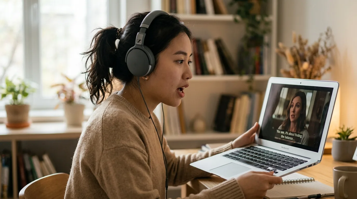 Luyện shadowing tiếng Anh qua phim giúp cải thiện nối âm cho PTE Listening