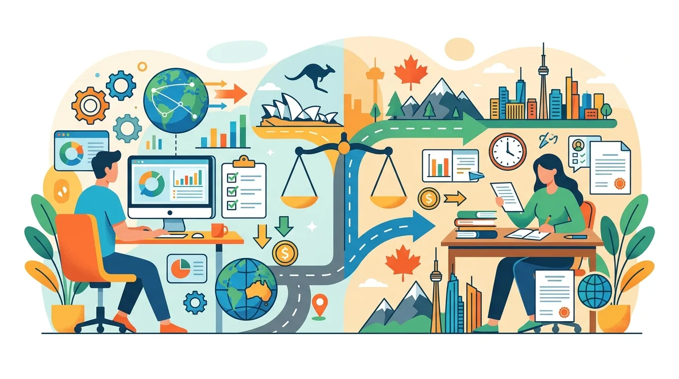 PTE hay IELTS khi định cư Úc và Canada: So sánh thực tế để chọn đúng