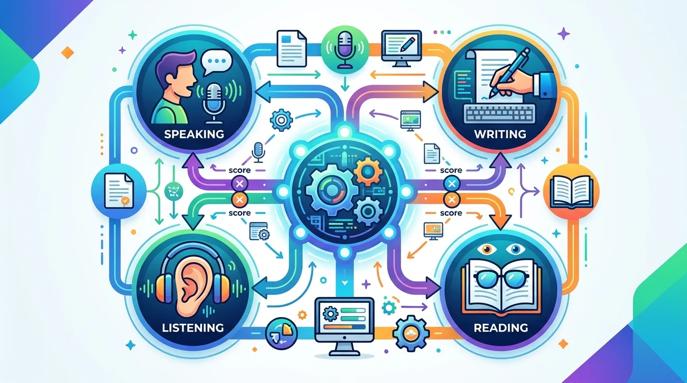 Cơ chế chấm điểm tích hợp Integrated Scoring trong kỳ thi PTE Academic