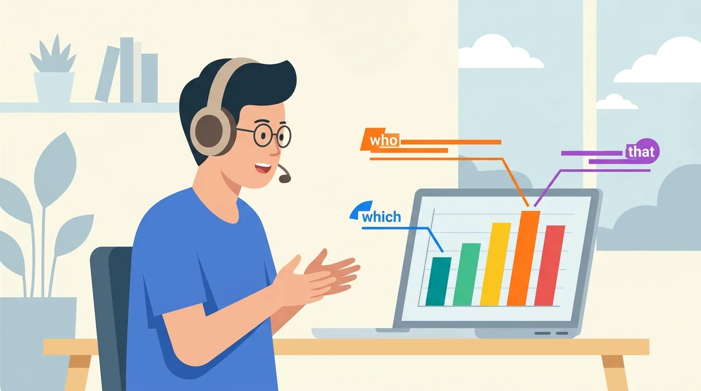 Ứng dụng mệnh đề quan hệ trong bài thi PTE Speaking Describe Image giúp nói trôi chảy