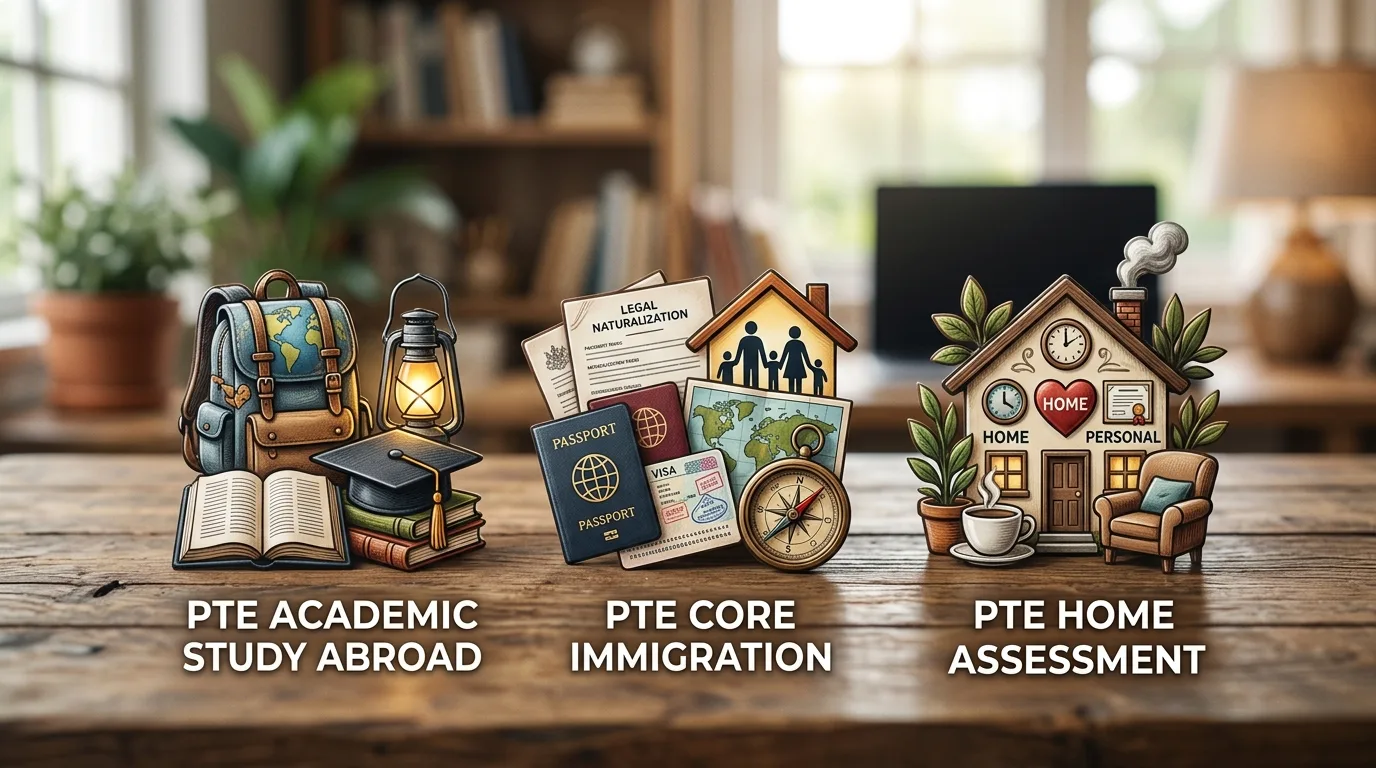 Phân biệt mục đích sử dụng ba loại bài thi PTE Academic Core và Home