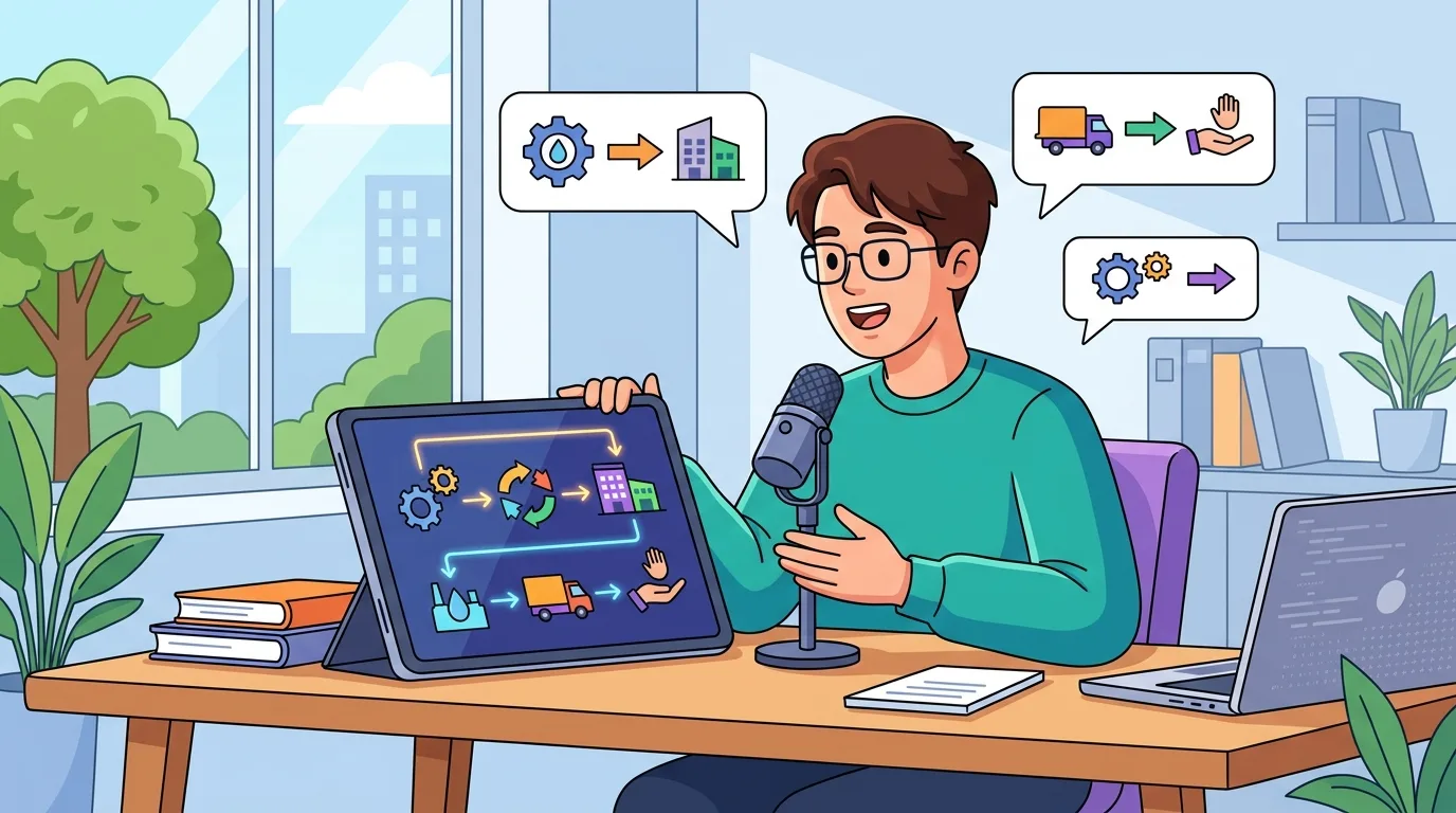 Ứng dụng thì hiện tại tiếp diễn khi retell lecture quy trình thực tế