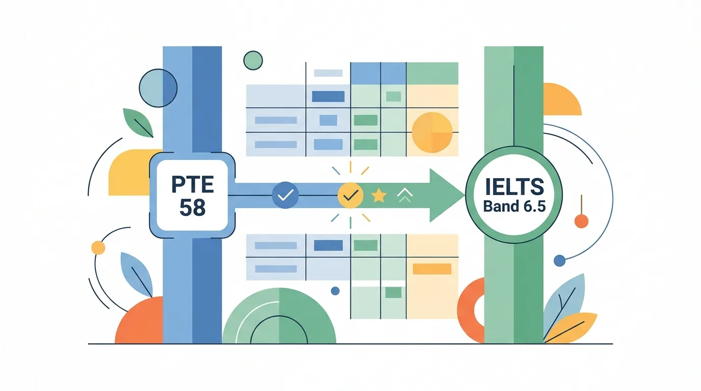 Bảng quy đổi điểm PTE 58 tương đương IELTS 6.5 chuẩn xác nhất 2024