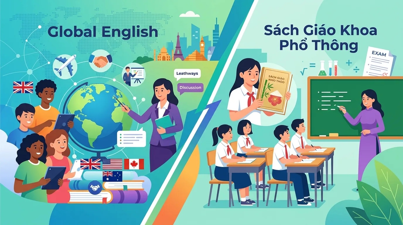 Giáo trình Global English là gì và khác gì sách giáo khoa phổ thông Việt Nam?