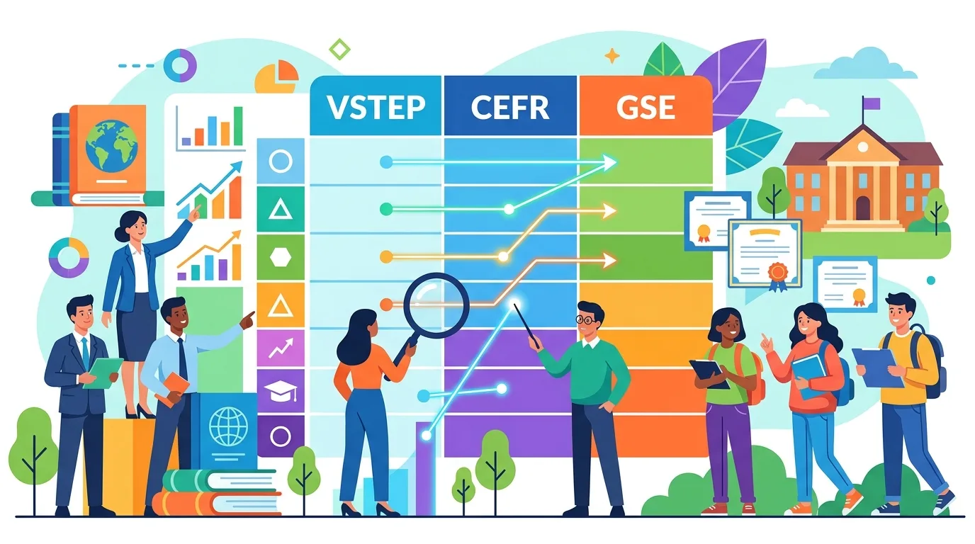 Quy đổi điểm VSTEP sang CEFR và GSE: Bảng tra cứu chuẩn 2024