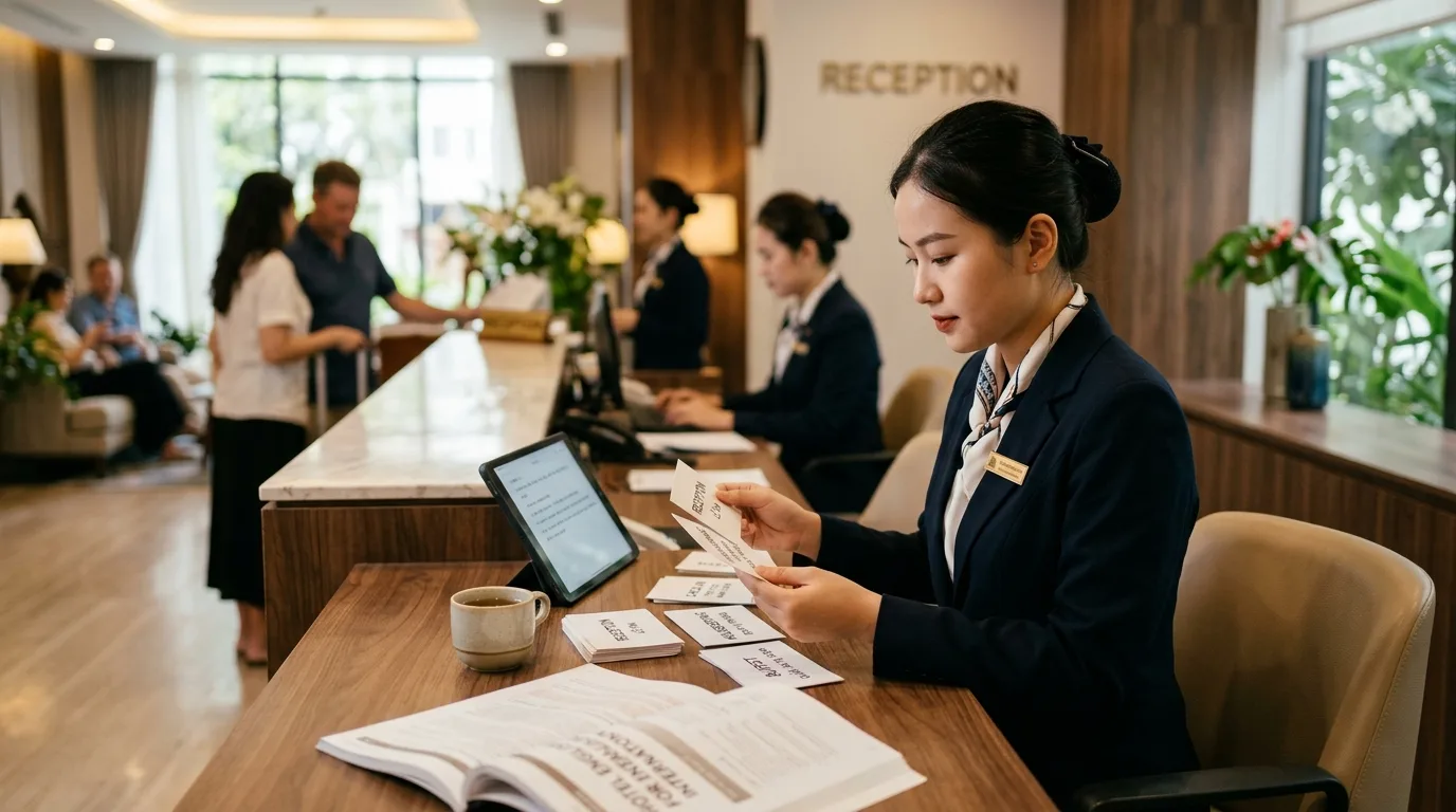 Từ vựng tiếng Anh chuyên ngành khách sạn nhà hàng F&B và Front Office cho du học sinh