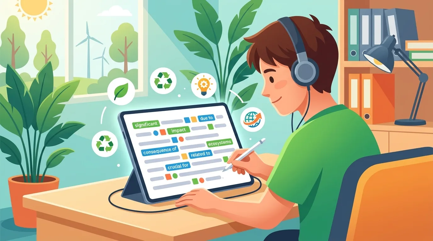 Bài tập điền giới từ vựng môi trường giúp tăng điểm PTE Listening chính xác