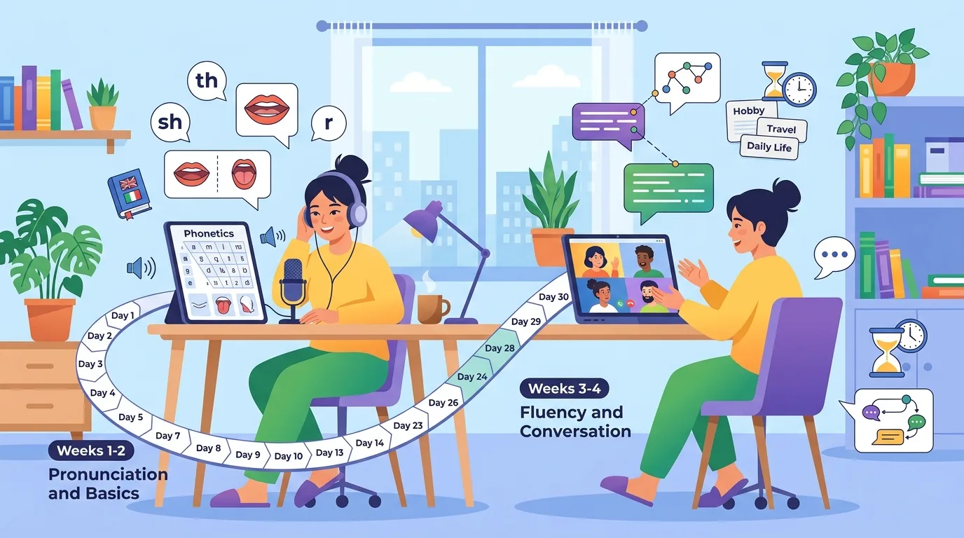 Luyện Speaking Tiếng Anh Tại Nhà 30 Ngày: Lộ Trình Từ Phát Âm Đến Phản Xạ Hội Thoại